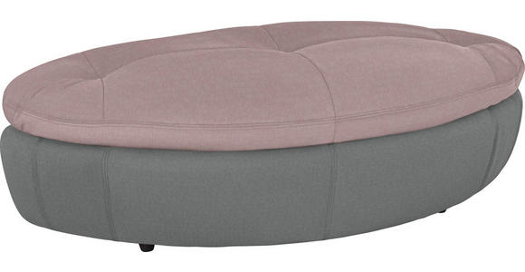 HOCKER in Textil Grau, Rosa - Schwarz/Rosa, Design, Kunststoff/Textil (155/47/78cm) - Hom`in