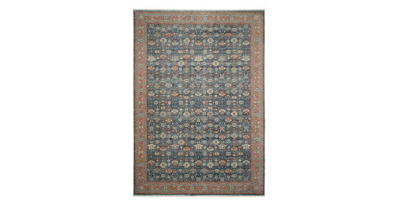 LÄUFER 80/240 cm Picardie Blau, Terracotta  - Blau/Terracotta, Design, Textil (80/240cm) - Novel
