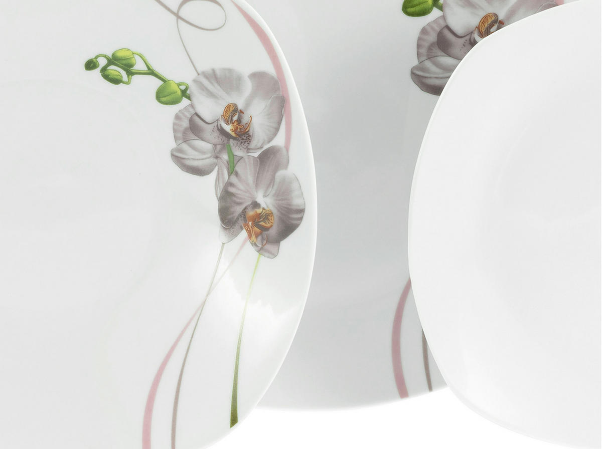 SERVIS Square Orchidee 18 delar  - multicolor, Trend, keramik - Creatable