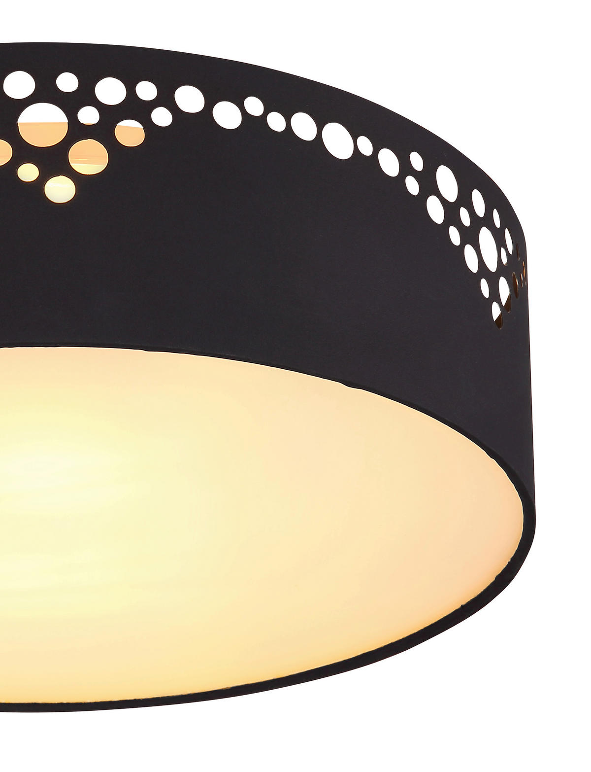 DECKENLEUCHTE 35/10 cm   - Goldfarben/Opal, Design, Kunststoff/Textil (35/10cm) - Globo