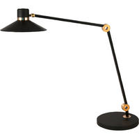 LED-SCHREIBTISCHLEUCHTE Panarea 78/85 cm   - Goldfarben/Schwarz, Basics, Metall (78/85cm) - Fabas Luce