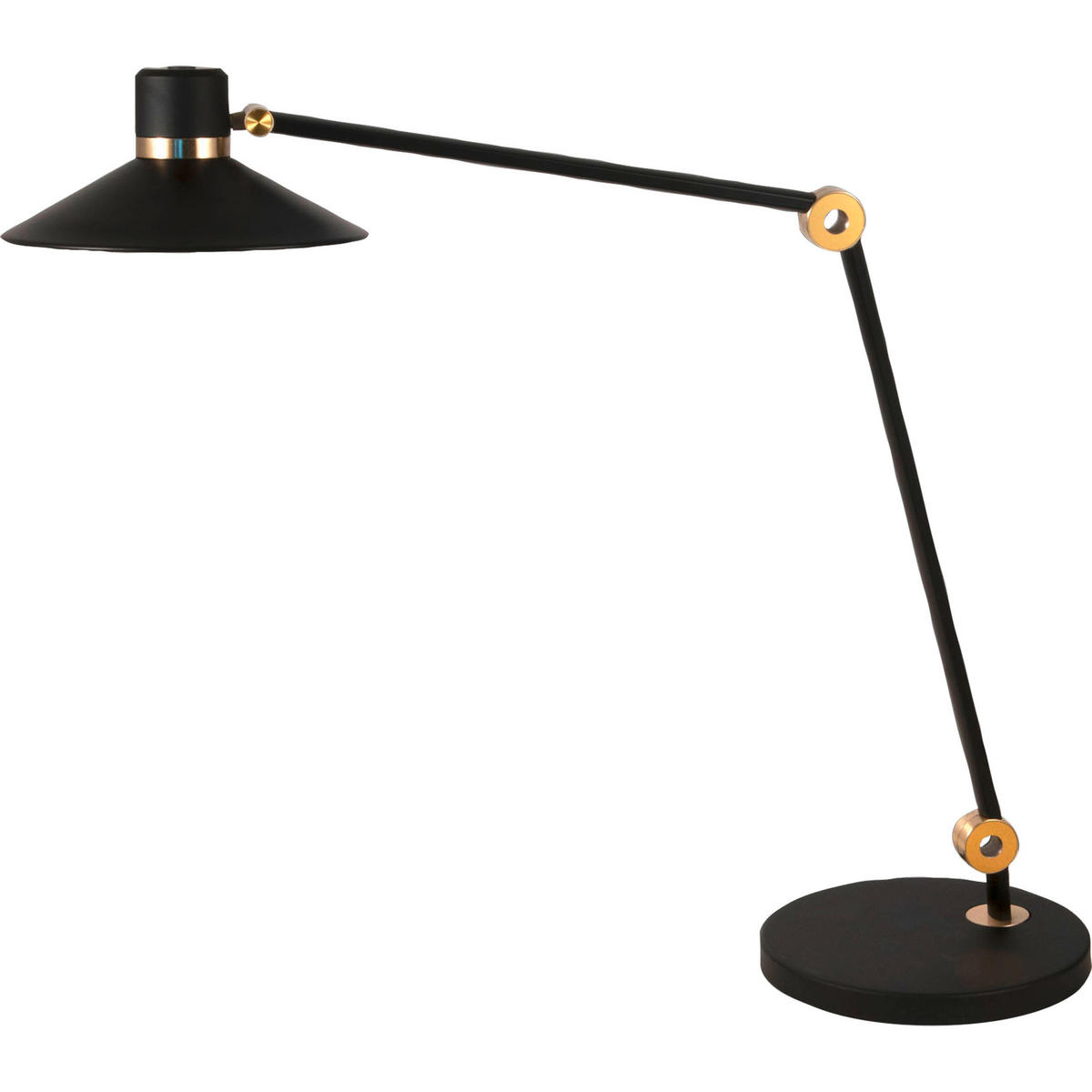 LED-SCHREIBTISCHLEUCHTE Panarea 78/85 cm   - Goldfarben/Schwarz, Basics, Metall (78/85cm) - Fabas Luce