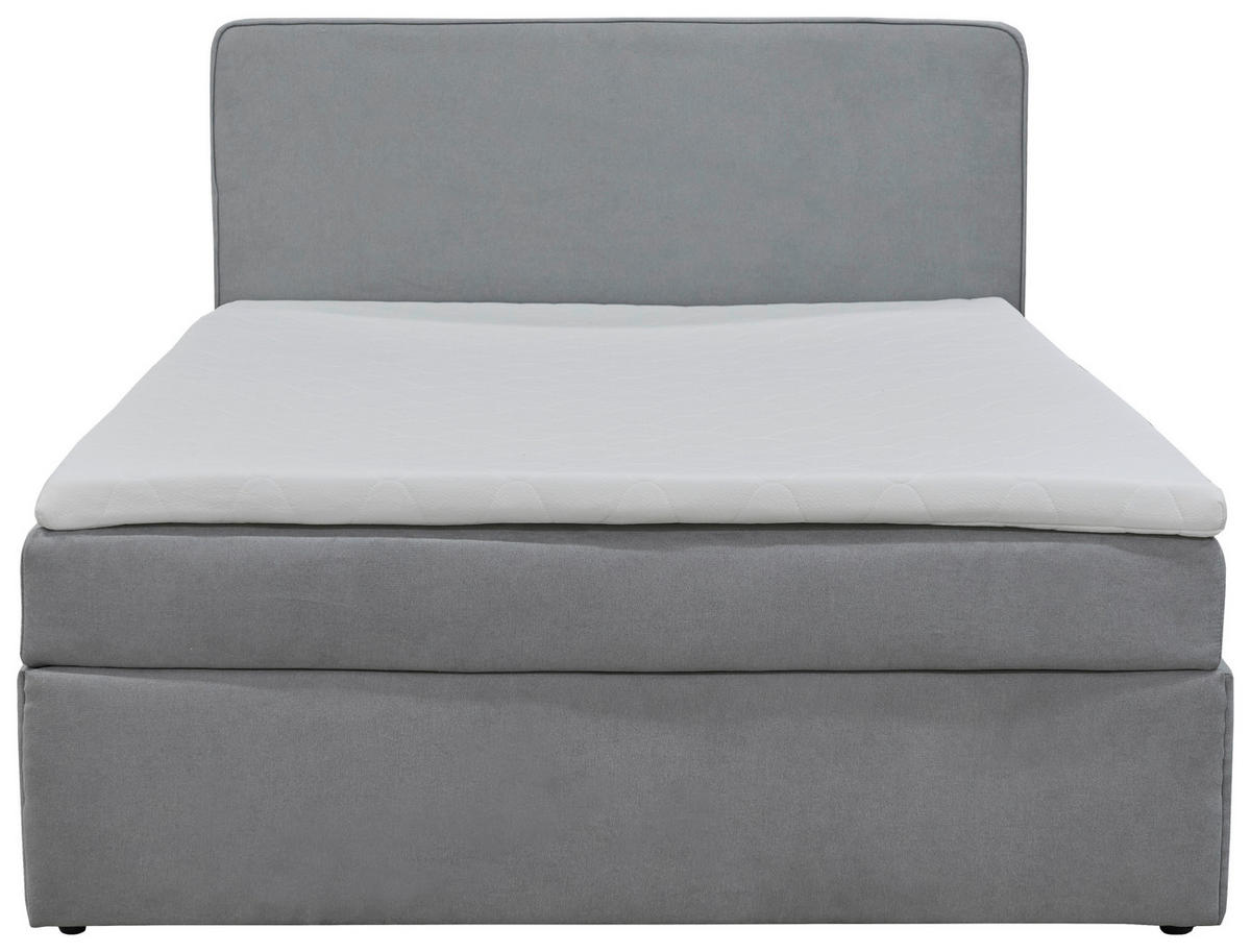 BOXBETT 180/200 cm  in Grau  - Schwarz/Naturfarben, Modern, Holz/Kunststoff (180/200cm) - MID.YOU
