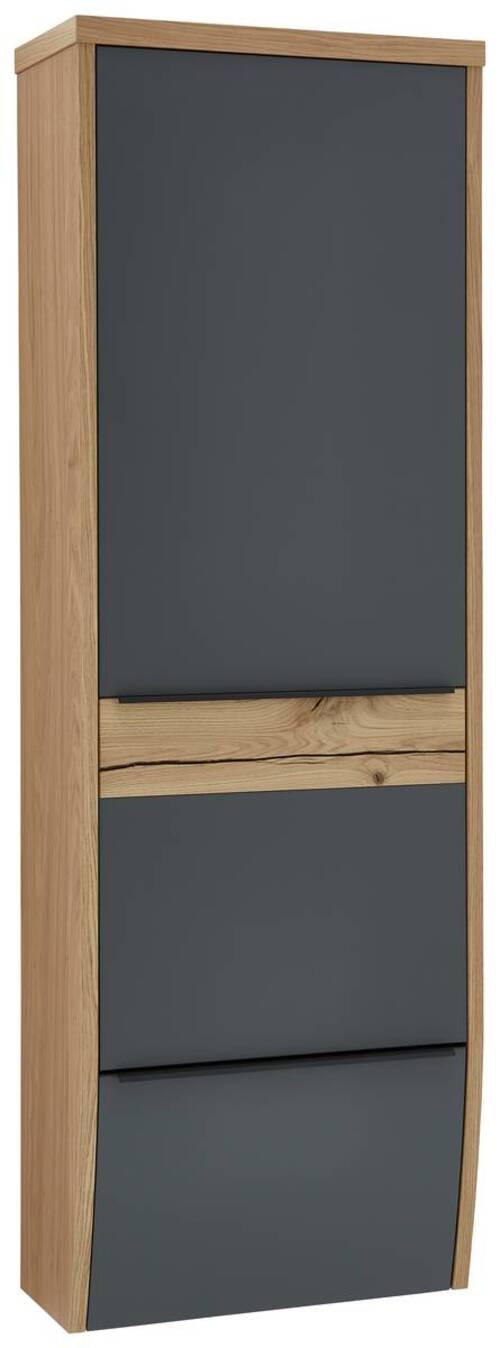 GARDEROBENSCHRANK  in 64/187/31 cm  - Eichefarben/Anthrazit, Design, Holzwerkstoff/Metall (64/187/31cm) - Dieter Knoll