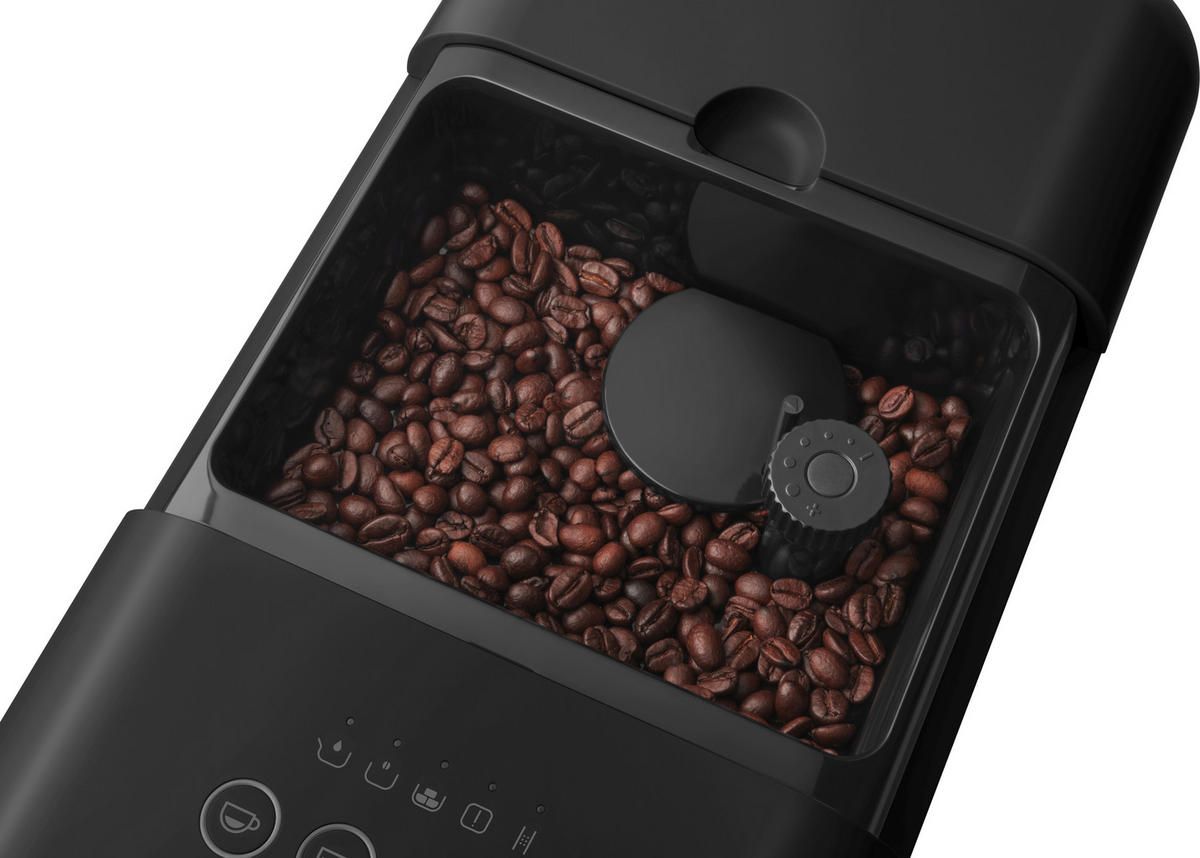 KAFFEEVOLLAUTOMAT  - Edelstahlfarben/Schwarz, Basics, Kunststoff/Metall (18/33,6/43,3cm) - SMEG