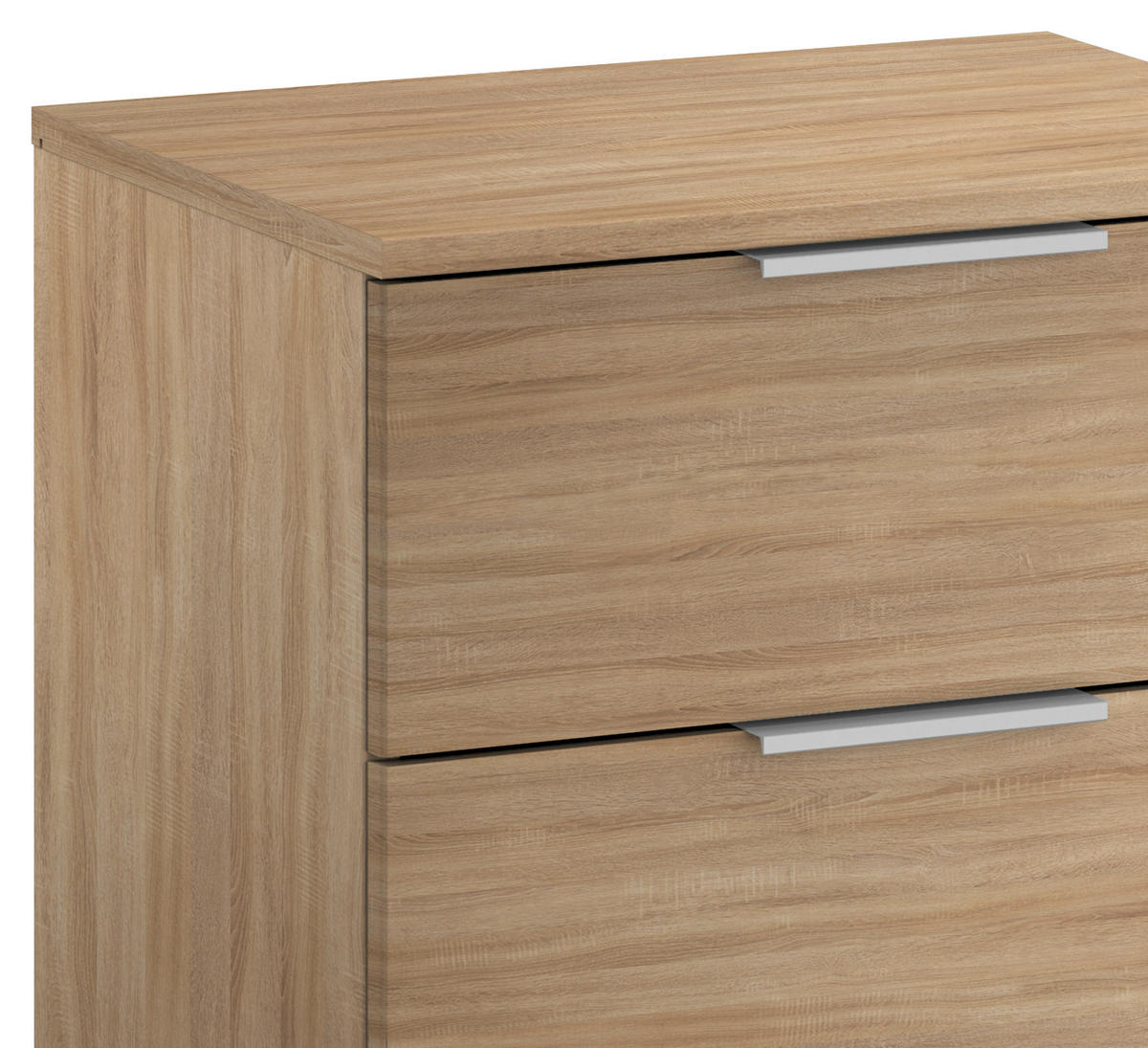 NACHTKÄSTCHEN 47/62/42 cm  in Sonoma Eiche  - Alufarben/Sonoma Eiche, Modern, Holzwerkstoff (47/62/42cm) - Rauch Möbel