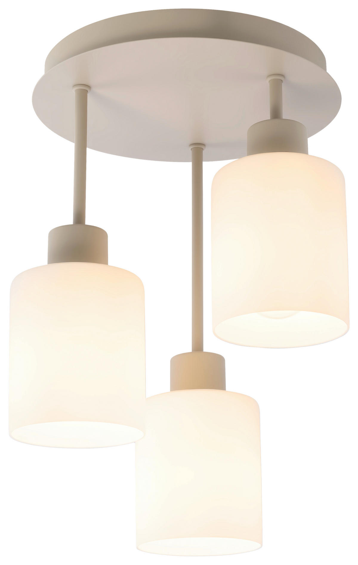 HÄNGELEUCHTE 27/36 cm  - Sandfarben/Weiß, Trend, Glas/Metall (27/36cm) - Novel