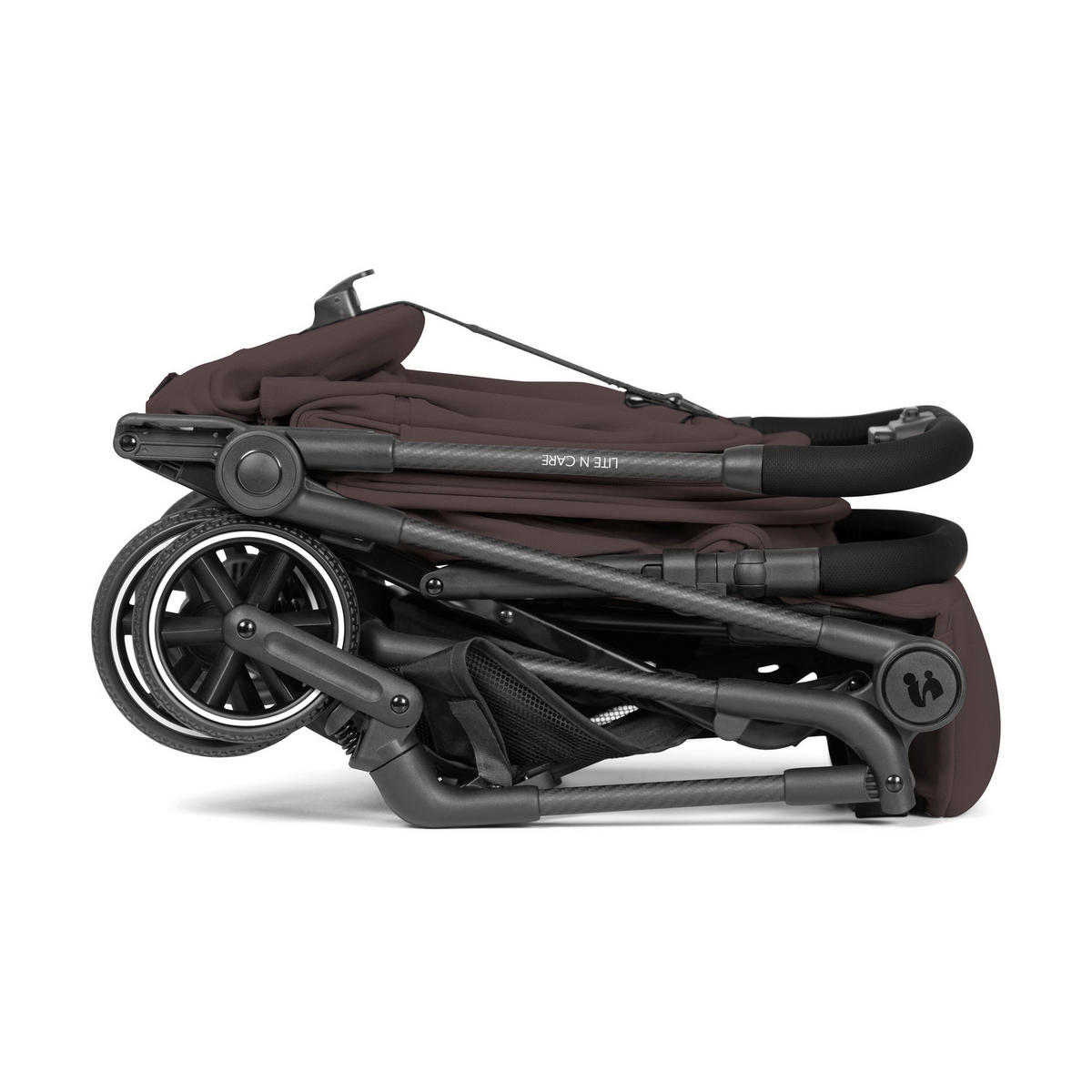 BUGGY Lite N Care  - Schwarz/Braun, Basics, Textil/Metall (89/43,5/100cm) - Hauck