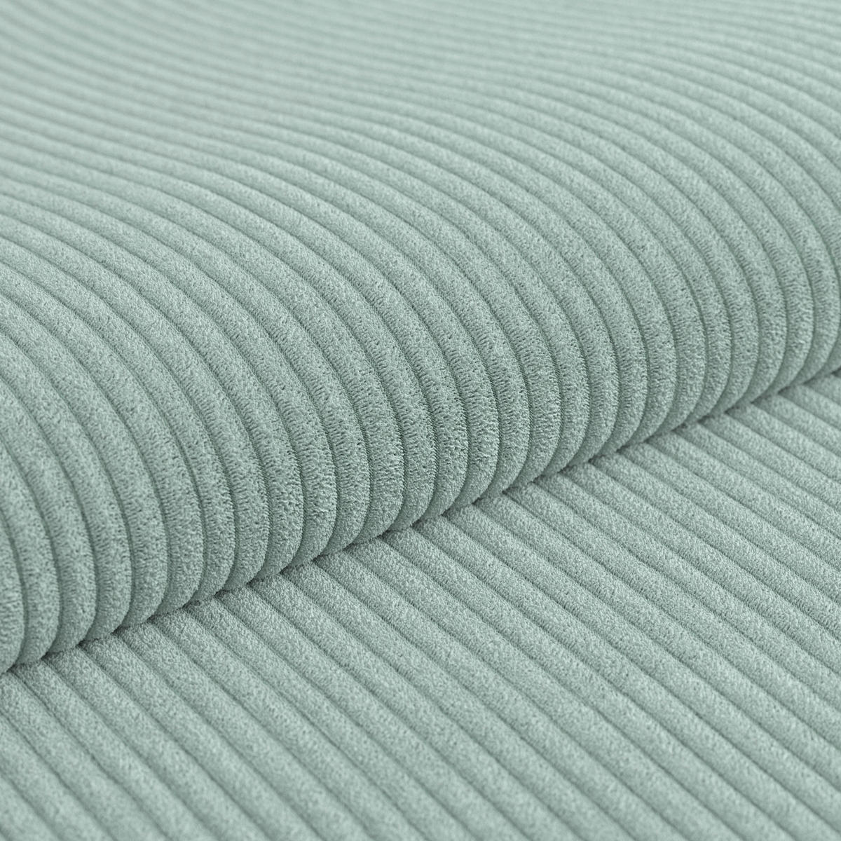ECKSOFA Graugrün Cord Rückenkissen, Bettkasten  - Schwarz/Graugrün, MODERN, Textil/Metall (210/272cm) - P & B