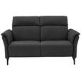 2-SITZER-SOFA in Mikrofaser Dunkelgrau  - Dunkelgrau/Schwarz, KONVENTIONELL, Textil/Metall (178/103/95cm) - Dieter Knoll