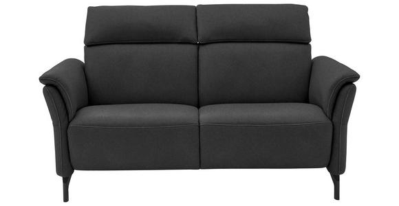 2-SITZER-SOFA in Mikrofaser Dunkelgrau - Dunkelgrau/Schwarz, KONVENTIONELL, Textil/Metall (178/103/95cm) - Dieter Knoll
