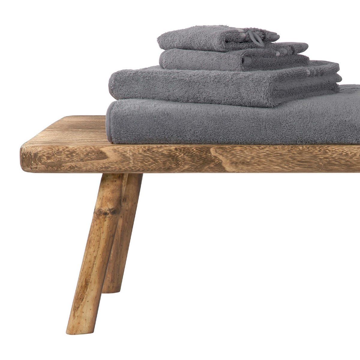 HANDTUCHSET Dunkelgrau 4-teilig  - Dunkelgrau, Basics, Textil (50/100cm)