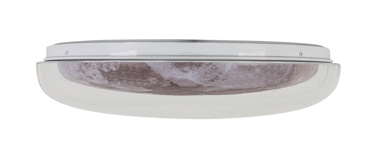 LED-DECKENLEUCHTE Derby 40/8 cm   - Transparent/Silberfarben, Trend, Kunststoff/Metall (40/8cm) - Novel