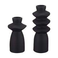 VÁZA, keramika, 13/18 cm - černá, Basics, keramika - Ambia Home