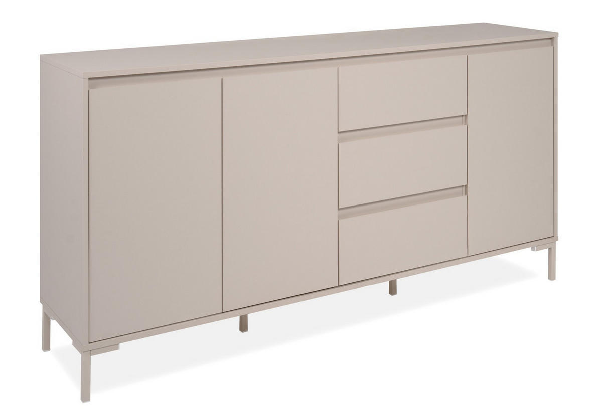 SIDEBOARD  170/87/40 cm 3 Schublade(n)  - Kaschmir, Design, Holzwerkstoff/Metall (170/87/40cm) - MID.YOU