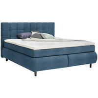 BOXSPRINGBETT 160/200 cm  in Blau  - Blau/Schwarz, Konventionell, Holz/Textil (160/200cm) - Ti'me
