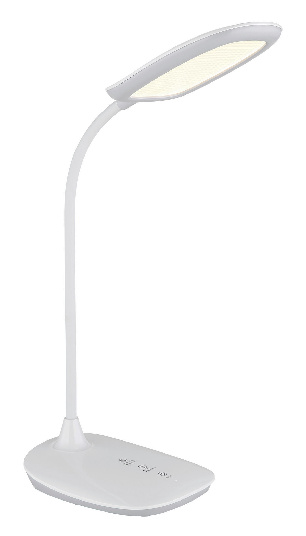 STOLNÍ LED LAMPA, dotykový stmívač, 28/13,6/40 cm - bílá, Design, plast (28/13,6/40cm) - Globo