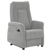 FERNSEHSESSEL  mit Relaxfunktion, Aufstehhilfe, Rücken echt Chenille Hellgrau  - Hellgrau/Grau, KONVENTIONELL, Kunststoff/Textil (78/115/90cm) - Hukla