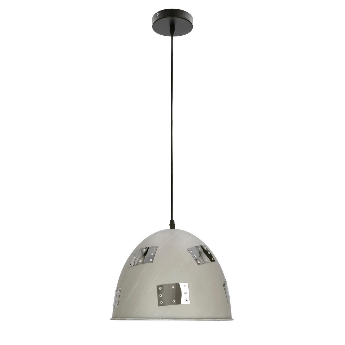 PENDELLEUCHTE Patch 30/30/135 cm   - Chromfarben/Grau, Design, Metall (30/30/135cm)