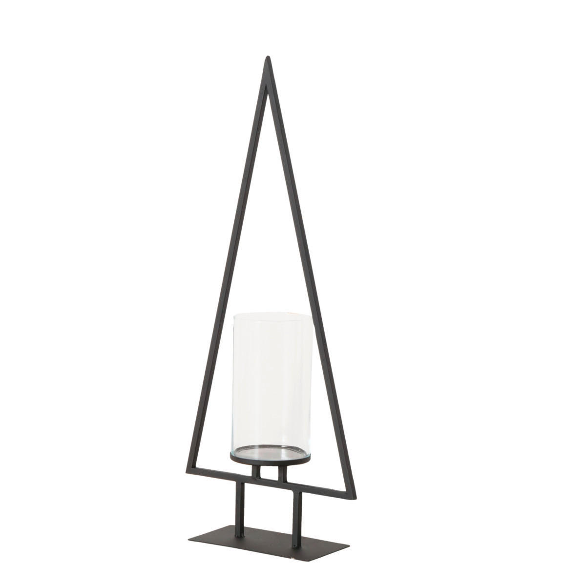 WINDLICHT  - Schwarz, Basics, Glas/Metall (42/15/98cm) - Boltze Home