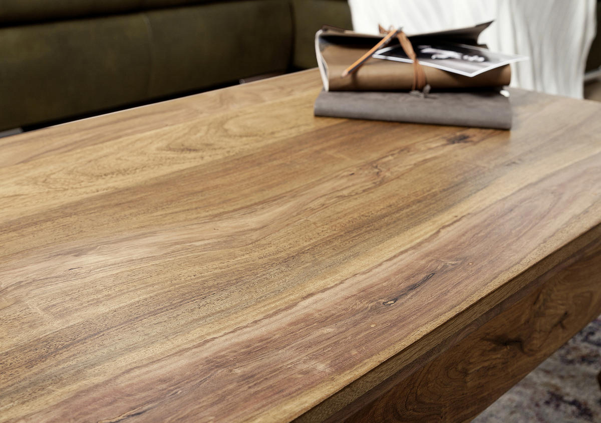 COUCHTISCH Sheesham massiv 110/60/40 cm rechteckig Sheeshamfarben  - Sheeshamfarben, Design, Holz (110/60/40cm) - MID.YOU