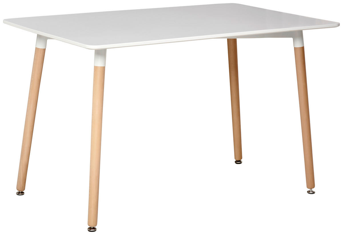 TISCHGRUPPE in Holz, Metall, Textil, Holzwerkstoff Grau, Weiß, Buchefarben  - Buchefarben/Weiß, LIFESTYLE, Holz/Holzwerkstoff (120/51/75/83/80/57cm) - Livetastic