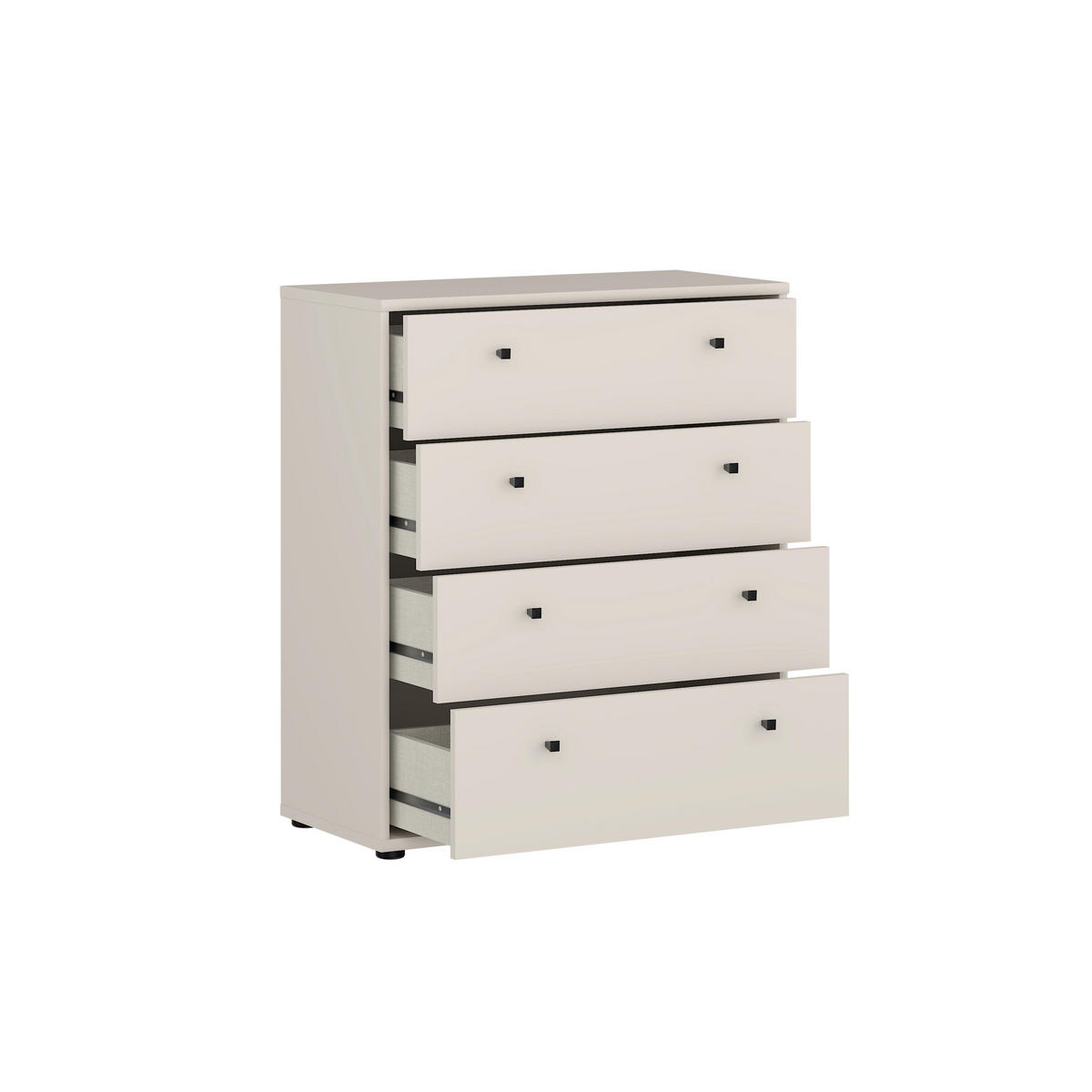 KOMMODE , 73,7/85,5/34,8 cm, 4 Schublade(n)  - Sandfarben/Schwarz, Design, Holzwerkstoff/Kunststoff (73,7/85,5/34,8cm)