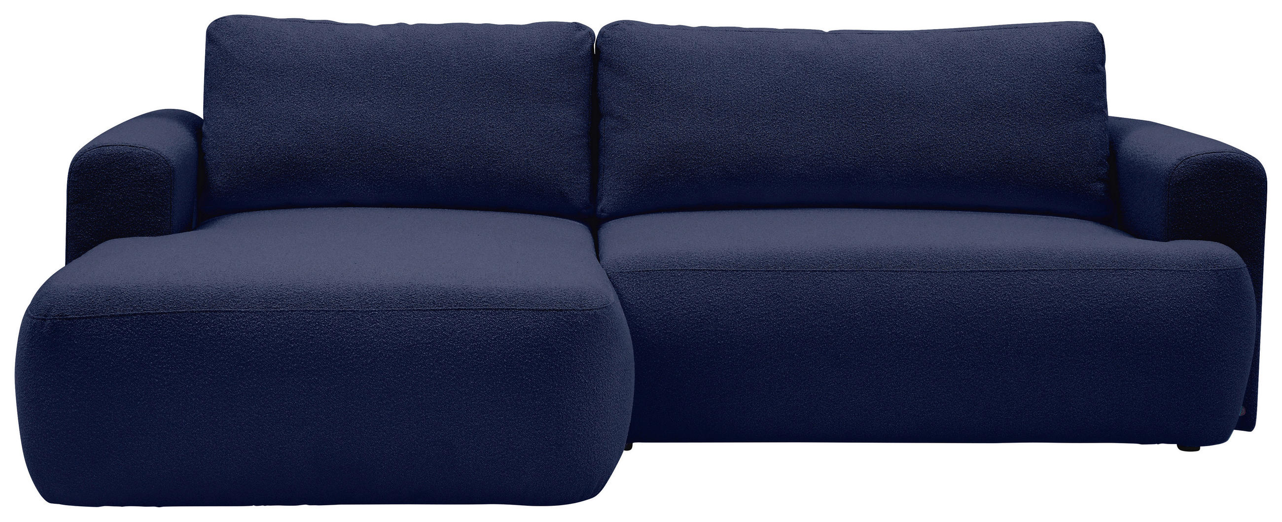 ECKSOFA Dunkelblau Bouclé Rücken echt, Rückenkissen  - Schwarz/Dunkelblau, KONVENTIONELL, Kunststoff/Textil (170/257cm) - Tom Tailor