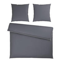 BETTWÄSCHE Calla Flachgewebe 200/200 cm  - Dunkelgrau, Basics, Textil (200/200cm) - Dieter Knoll