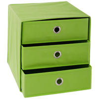 FALTBOX 32/32/31,5 cm  - Silberfarben/Grün, Design, Karton/Textil (32/32/31,5cm) - Carryhome