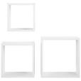 WANDREGALSET 3-teilig Weiß  - Weiß, Basics, Holzwerkstoff (20-28/20-28/12cm) - Xora