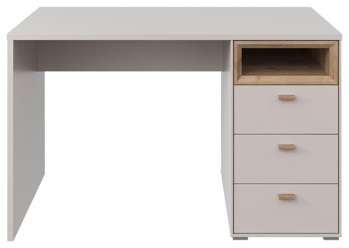 SCHREIBTISCH 120/70/74 cm  in Eichefarben, Sandfarben  - Sandfarben/Eichefarben, Konventionell, Holz/Holzwerkstoff (120/70/74cm) - Hom`in