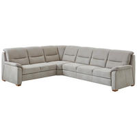 ECKSOFA Mikrofaser Hellgrau  - Eiche Bianco/Hellgrau, Konventionell, Holz/Textil (245/303cm) - Beldomo Comfort