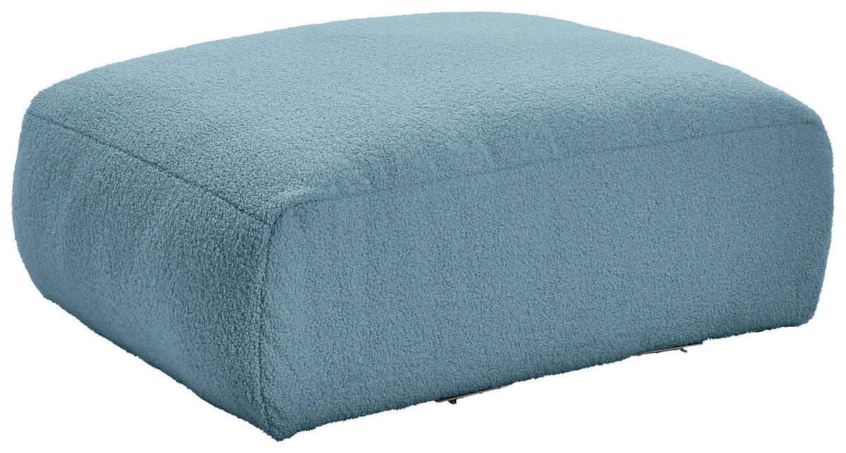 SOFAELEMENT BLOOM Flachgewebe, Teddystoff Blau  - Blau, Trend, Textil (82/45/122cm) - Livetastic