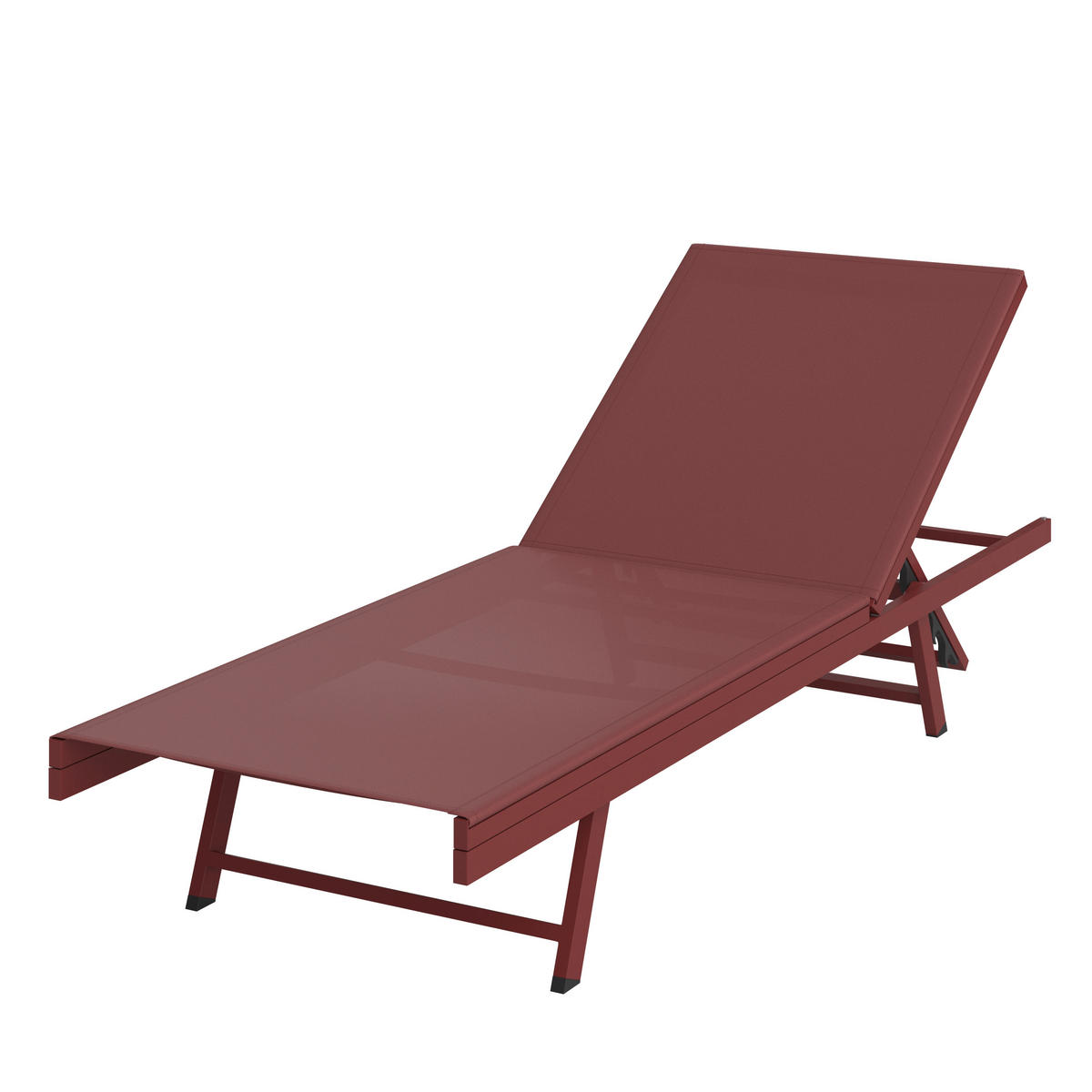 SONNENLIEGE 64/30/197 cm  - Rot, MODERN, Textil/Metall (64/30/197cm) - Ambia Garden