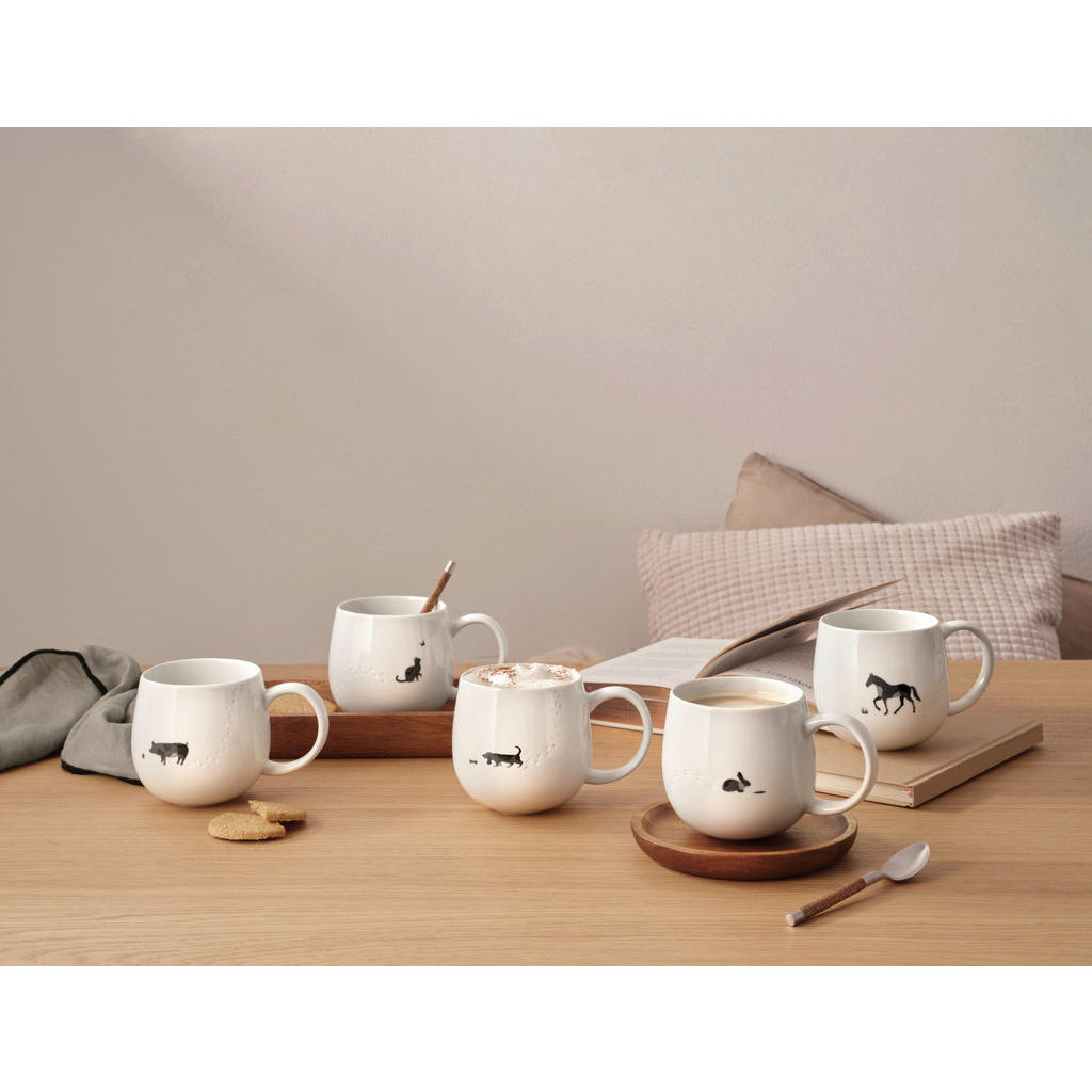 Thumbnail - ASA Kaffeebecher Magu, Weiß Hochglanz, Keramik, Hase, 400 ml, 9.5 cm, Kaffee & Tee, Tassen, Kaffeebecher