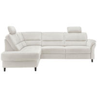 ECKSOFA in Mikrofaser Creme  - Weiss/Creme, Modern, Holz/Textil (190/266cm) - Livetastic