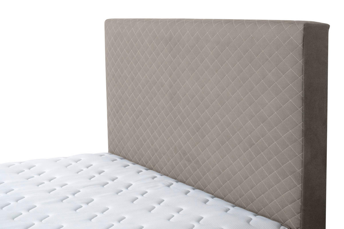 BOXBETT 120/200 cm  in Taupe  - Taupe/Schwarz, KONVENTIONELL, Kunststoff/Textil (120/200cm) - Carryhome