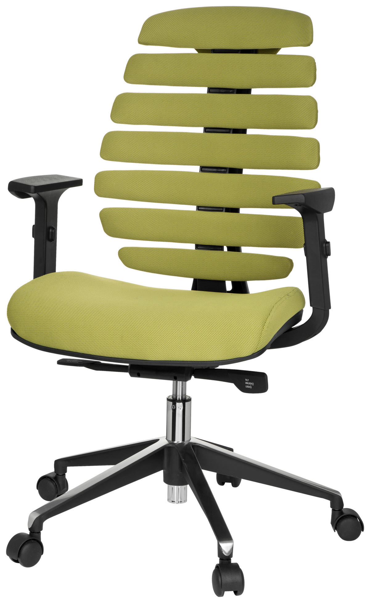 OTOČNÁ ŽIDLE, plochá tkanina, zelená, černá - černá/zelená, Moderní, kov/textil (65/115/50cm) - MID.YOU
