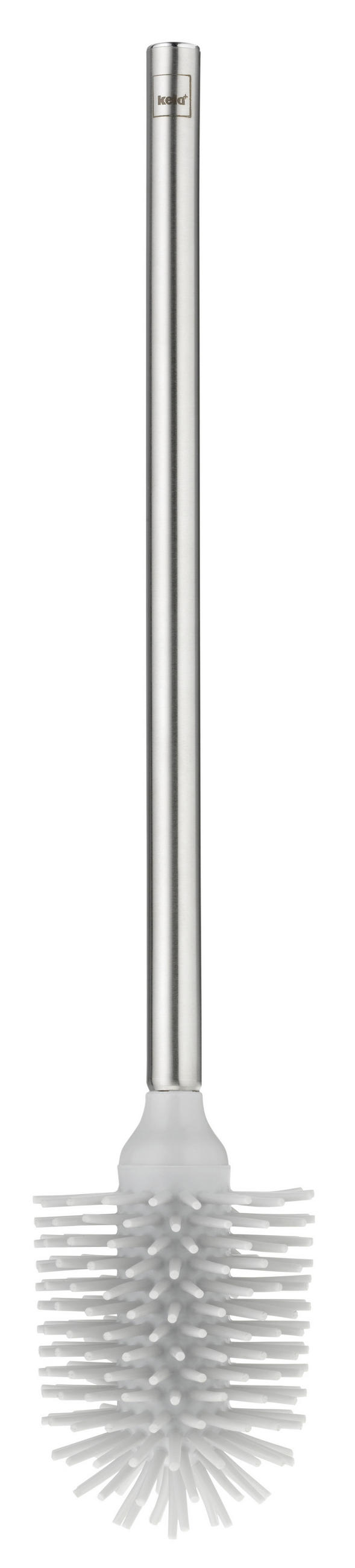 WC-BÜRSTE in Metall  Kunststoff   - Silberfarben, Basics, Kunststoff/Metall (8/42cm) - Kela