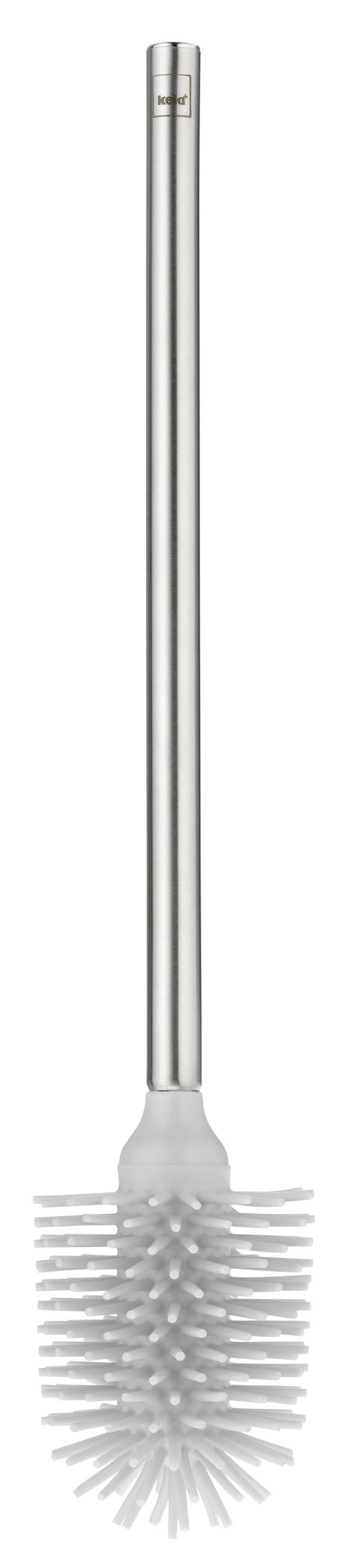 WC-BÜRSTE in Metall  Kunststoff   - Silberfarben, Basics, Kunststoff/Metall (8/42cm) - Kela