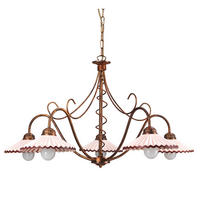 KRONLEUCHTER 85/110 cm   - Bernsteinfarben, KONVENTIONELL, Keramik/Metall (85/110cm)