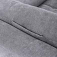 WOHNLANDSCHAFT Grau Velours  - Chromfarben/Grau, KONVENTIONELL, Kunststoff/Textil (198/363/150cm) - Hom`in