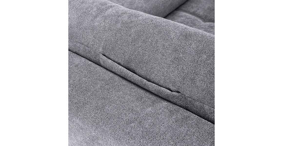 WOHNLANDSCHAFT Grau Velours  - Chromfarben/Grau, KONVENTIONELL, Kunststoff/Textil (198/363/150cm) - Hom`in