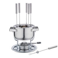 FONDUESET DAVOS  - Silberfarben, KONVENTIONELL, Metall (17/33,5cm) - Spring