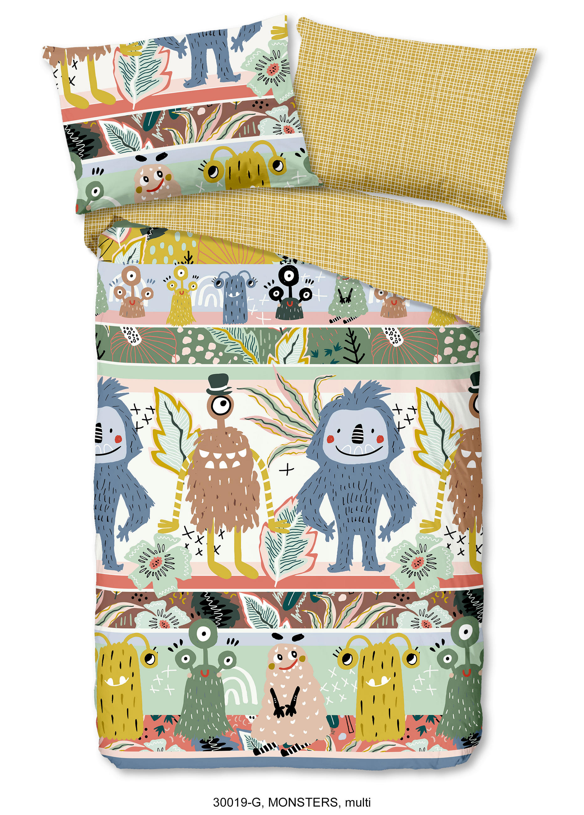 Kinderbettwäsche 140x200 Cm Monsters Animalprint