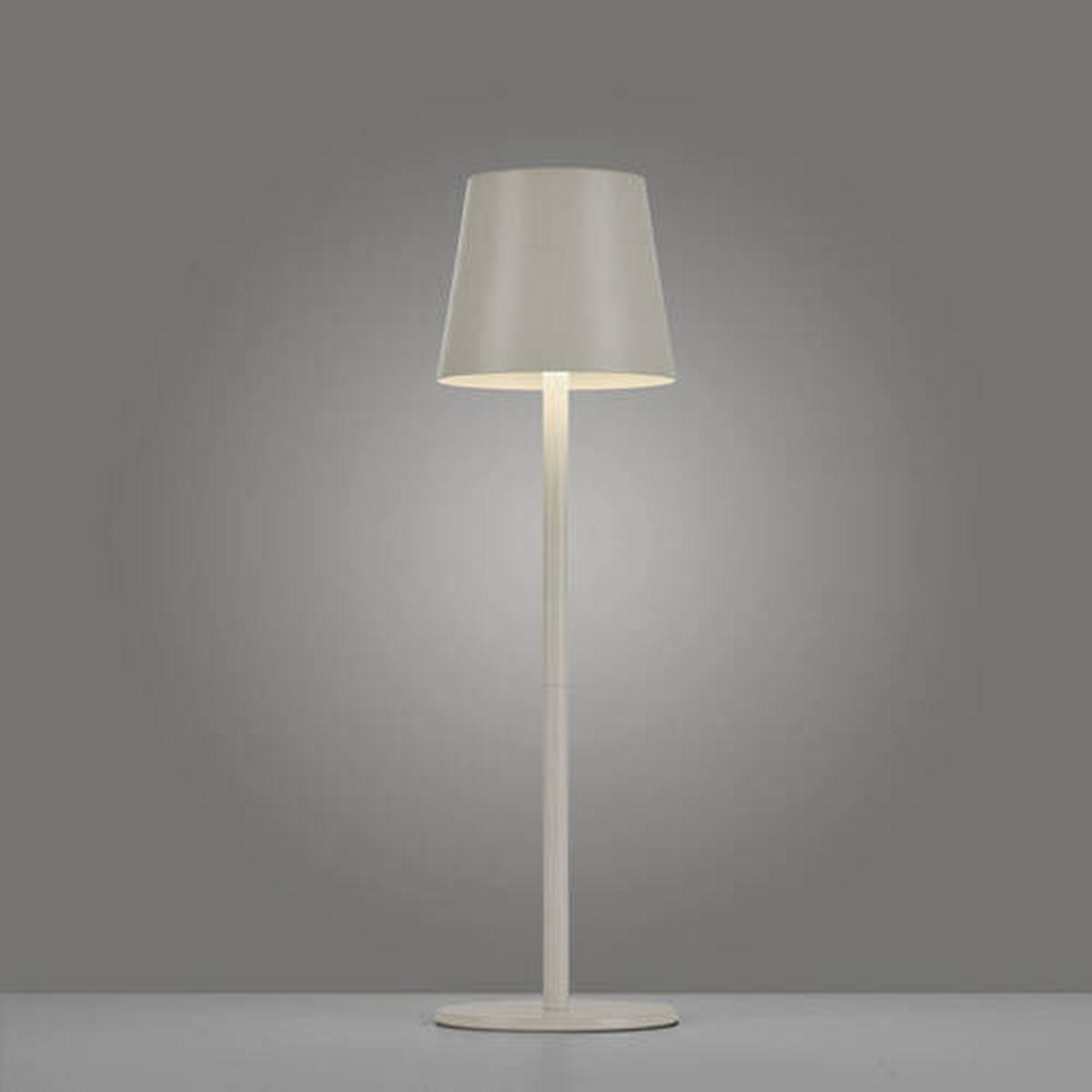 PUNJIVA STONA LAMPA - bež-siva, Konvencionalno, metal/plastika (11/11/37cm)