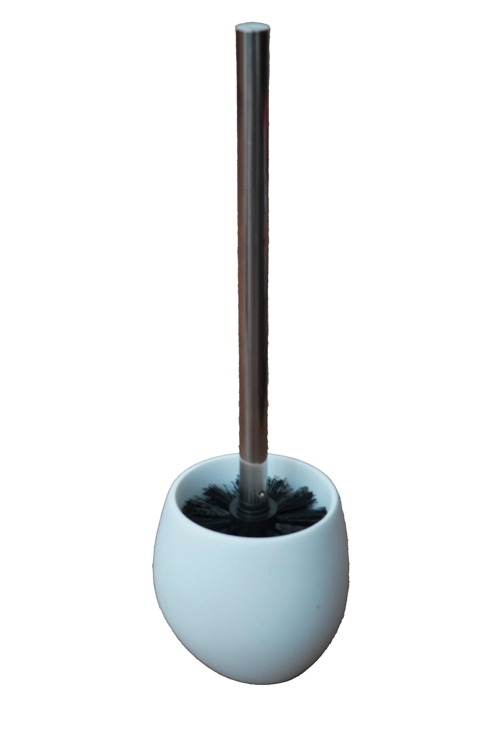 WC-BÜRSTENGARNITUR in Metall    - Edelstahlfarben/Weiß, Basics, Kunststoff/Metall (9,5/37/9,5cm) - Sadena