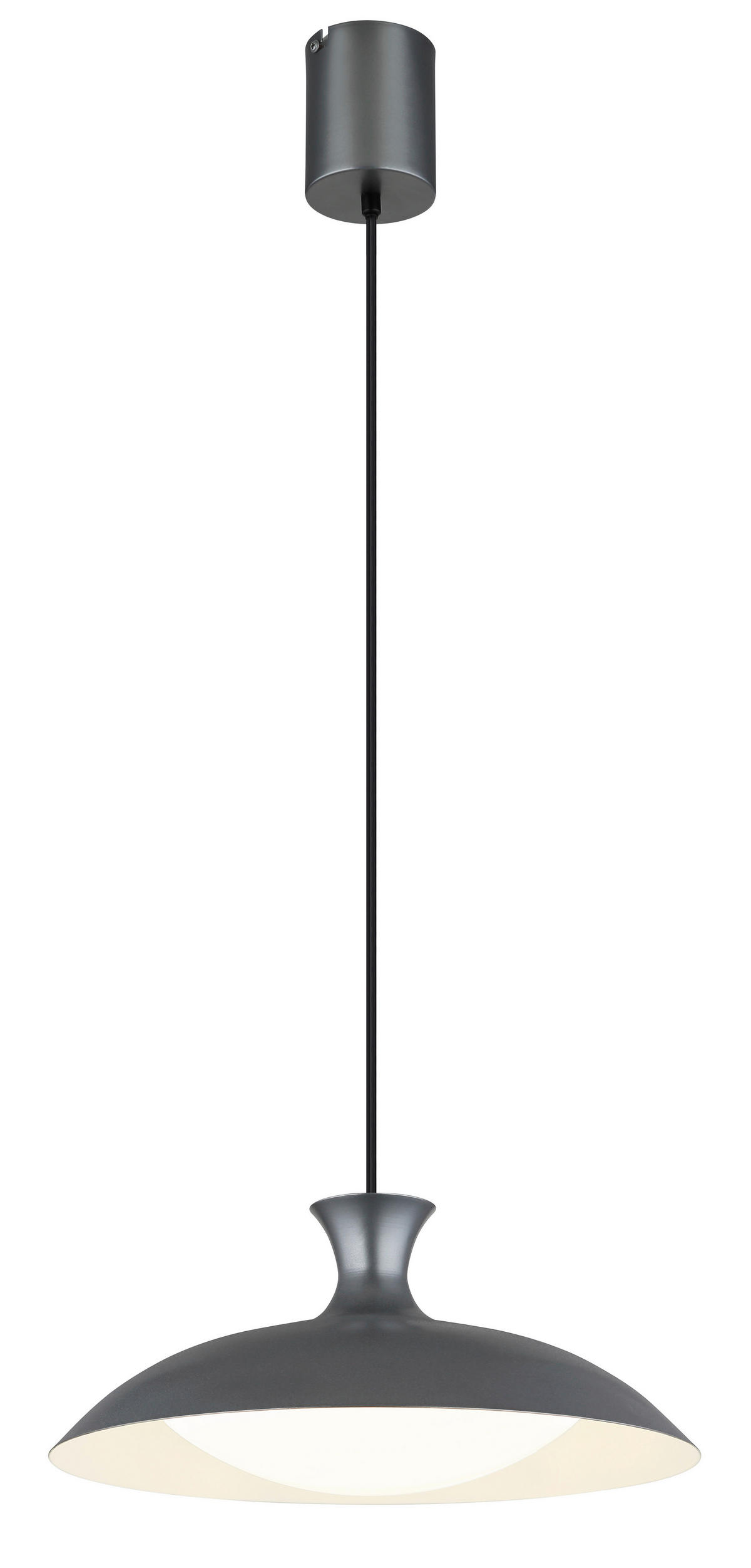 LED-HÄNGELEUCHTE 40/150 cm  - Opal/Schwarz, KONVENTIONELL, Kunststoff/Metall (40/150cm) - Globo