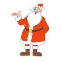 DEKO-NIKOLAUS  - Rot, Basics, Kunststoff (5/10/5cm)